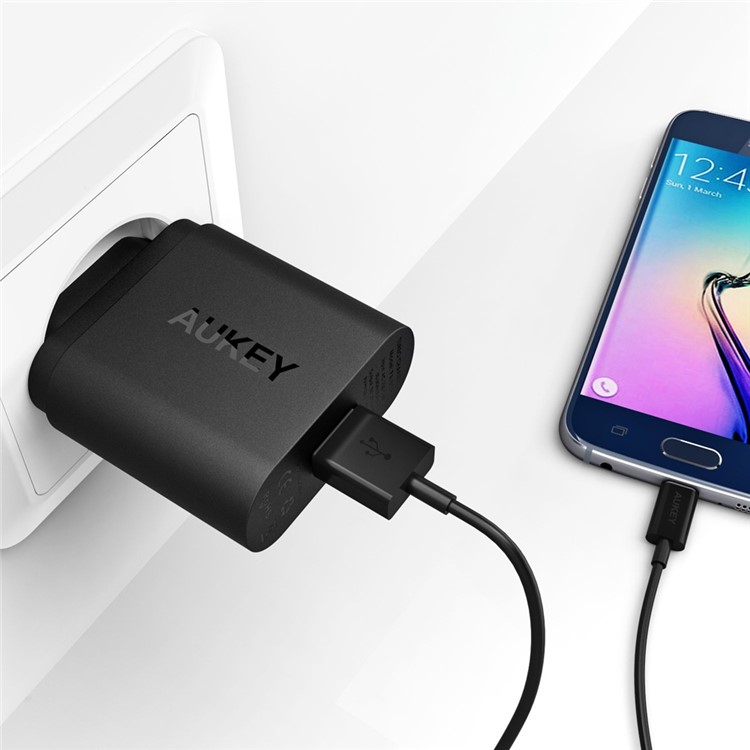 AUKEY PA-T9 18W USB Wall Charger Support Qualcomm Quick Charge 3.0 - EU Plug-2