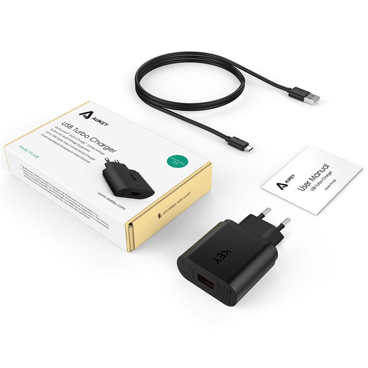 AUKEY PA-T9 18W USB Wall Charger Support Qualcomm Quick Charge 3.0 - EU Plug-6