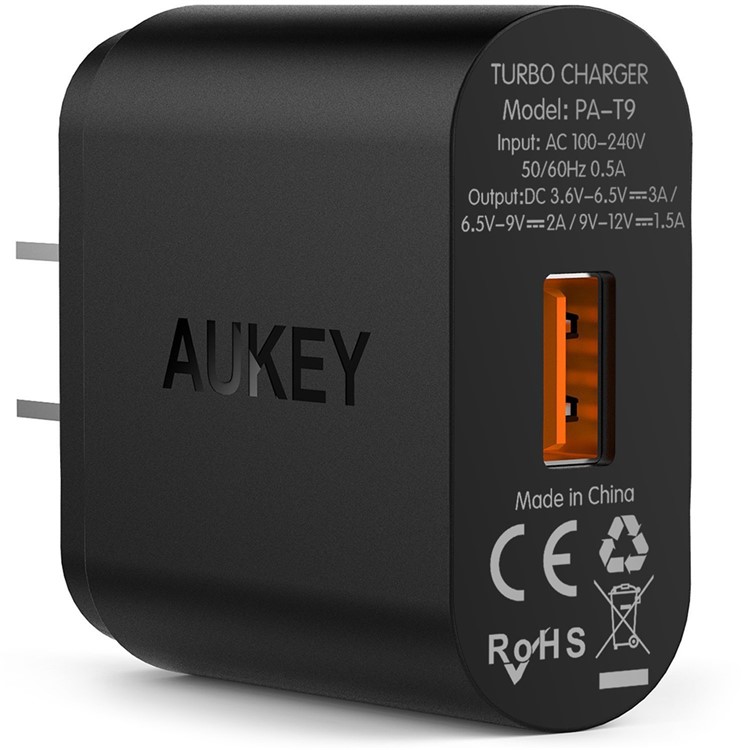 AUKEY PA-T9 18W USB Wall Charger Support Qualcomm Quick Charge 3.0 - US Plug-2