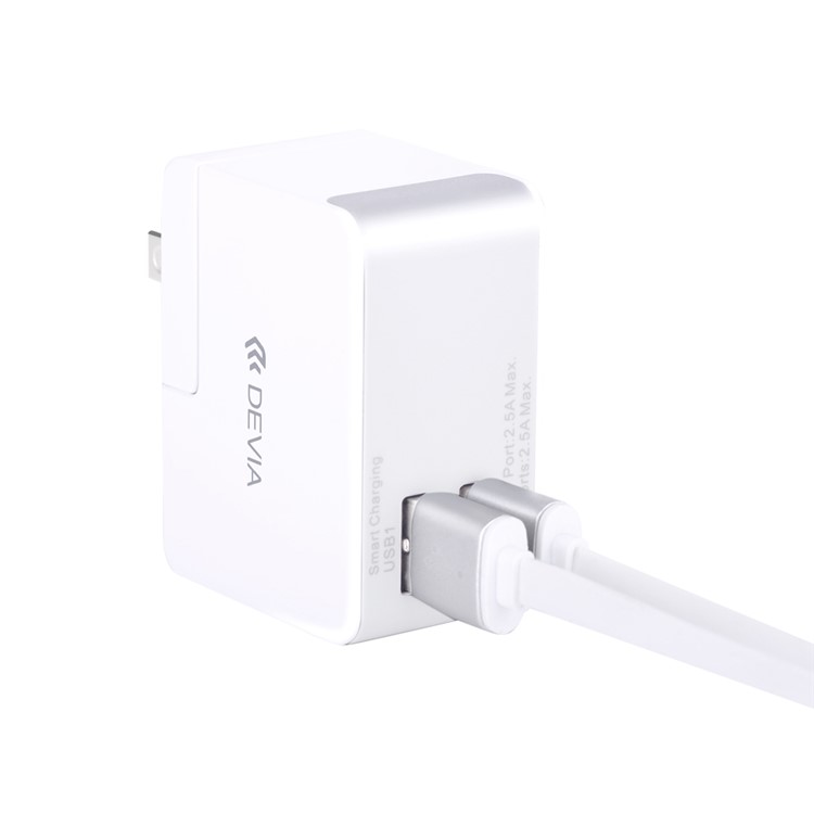 DEVIA Dual USB Wall Travel Charger with US/UK/EU/AU Plugs for Smartphone Tablet-11