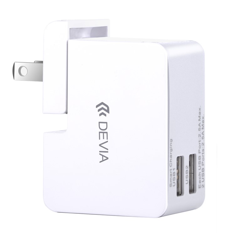 DEVIA Dual USB Wall Travel Charger with US/UK/EU/AU Plugs for Smartphone Tablet-15