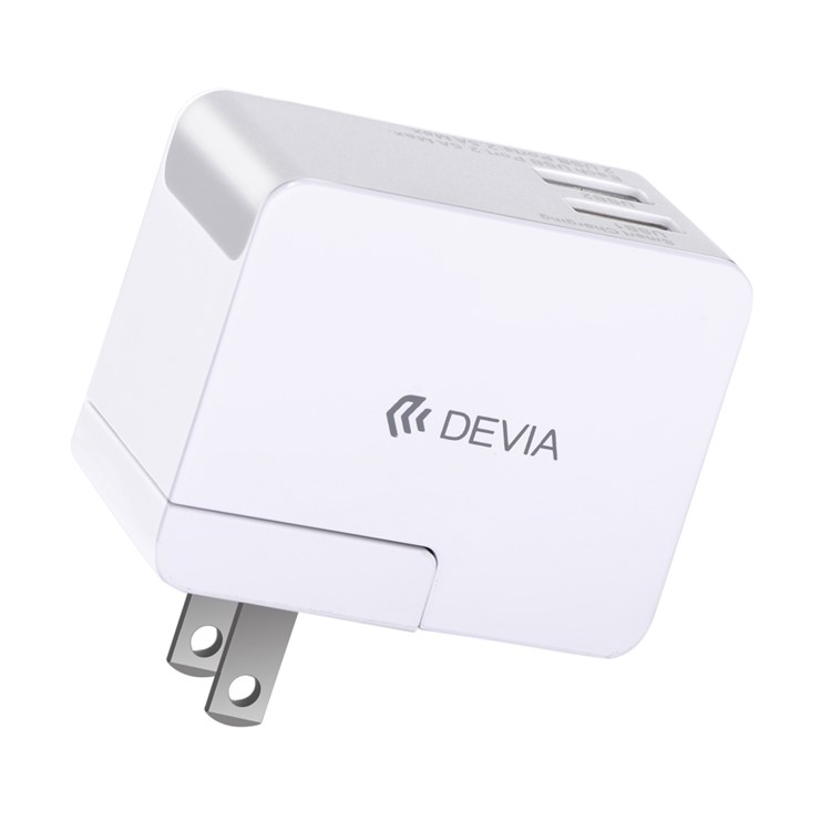 DEVIA Dual USB Wall Travel Charger with US/UK/EU/AU Plugs for Smartphone Tablet-8