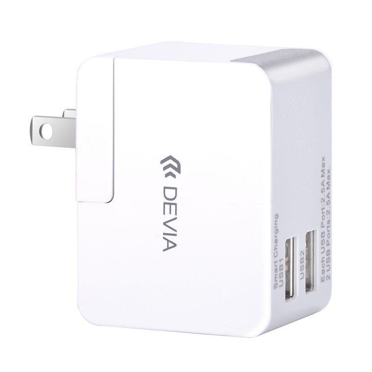 DEVIA Dual USB Wall Travel Charger with US/UK/EU/AU Plugs for Smartphone Tablet-9