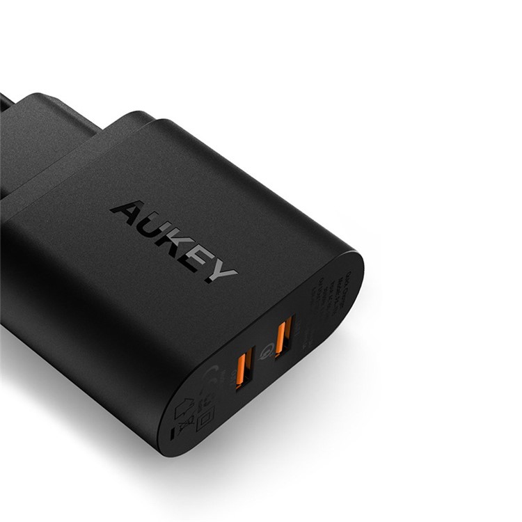 AUKEY PA-T16 36W 2-Port USB Wall Charger with Quick Charge 3.0 & AiPower - EU Plug-2