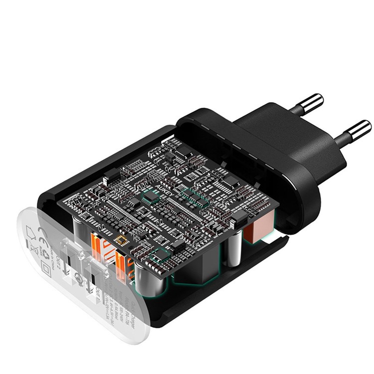 AUKEY PA-T16 36W 2-Port USB Wall Charger with Quick Charge 3.0 & AiPower - EU Plug-8