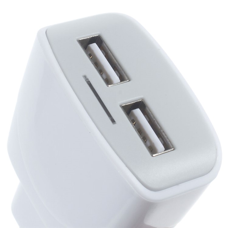 2.4A Dual USB Travel Wall Charger Adapter with USB Cable - EU Plug-4