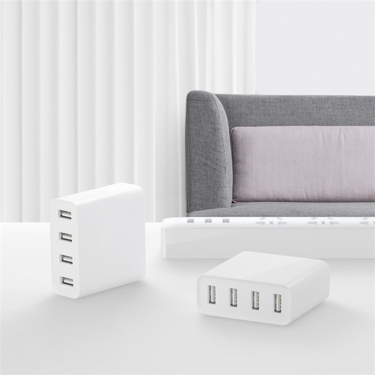 XIAOMI CDQ01ZM Mini 4-port USB 7A US Plug Travel Charger Support Quick Charge for iPhone iPad Samsung-4