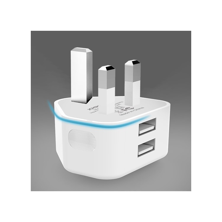 JOYROOM JR-L206 2.4A Dual USB Ports Wall Charger Adapter - UK Plug-2