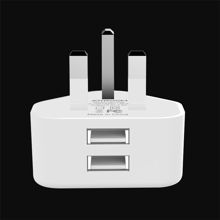 JOYROOM JR-L206 2.4A Dual USB Ports Wall Charger Adapter - UK Plug-6