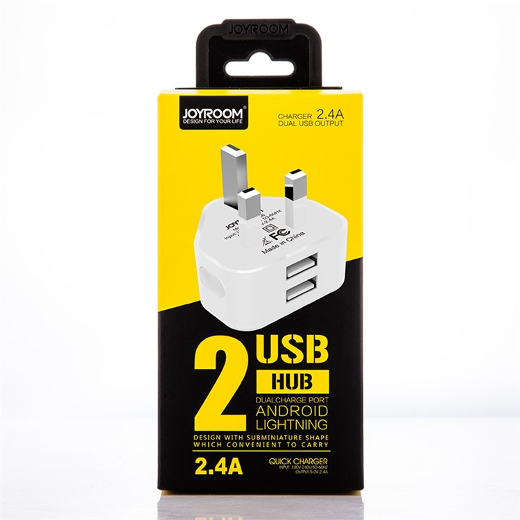 JOYROOM JR-L206 2.4A Dual USB Ports Wall Charger Adapter - UK Plug-7