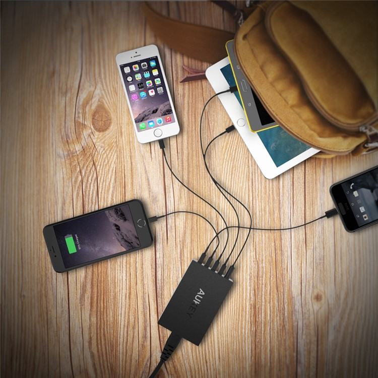 AUKEY 5-Port USB Wall Charger with Quick Charge 3.0 & AIPower (PA-T15) - EU Plug-8