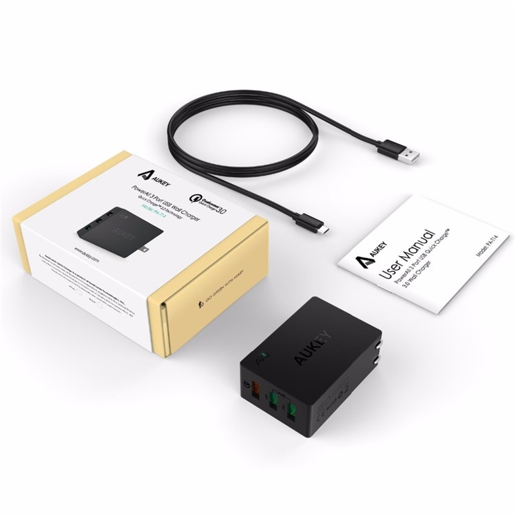 AUKEY PA-T14 3-port Wall Charger with Quick Charge 3.0 & AIPower - EU Plug-9