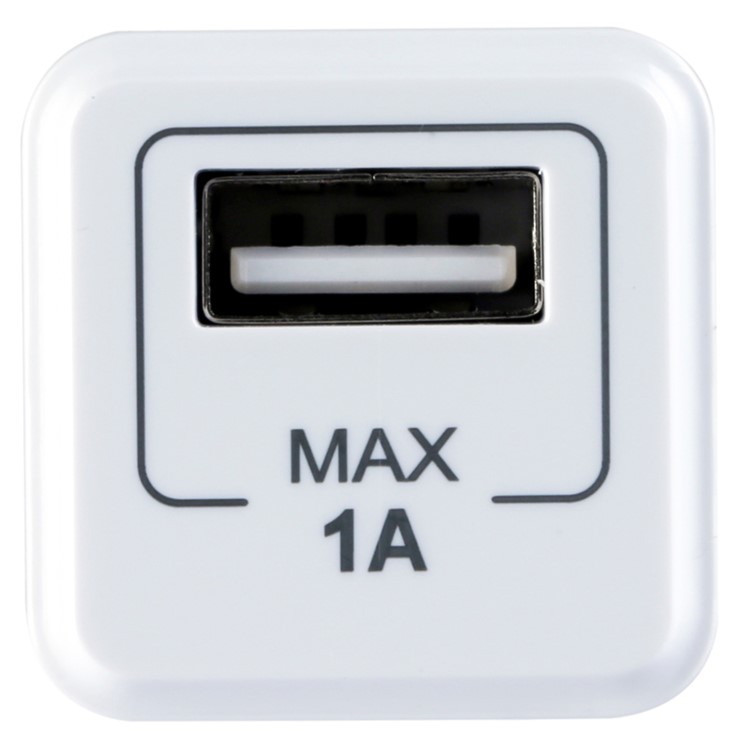 BENKS 1A Mini Travel Wall Charger with Foldable US Plug - White-3