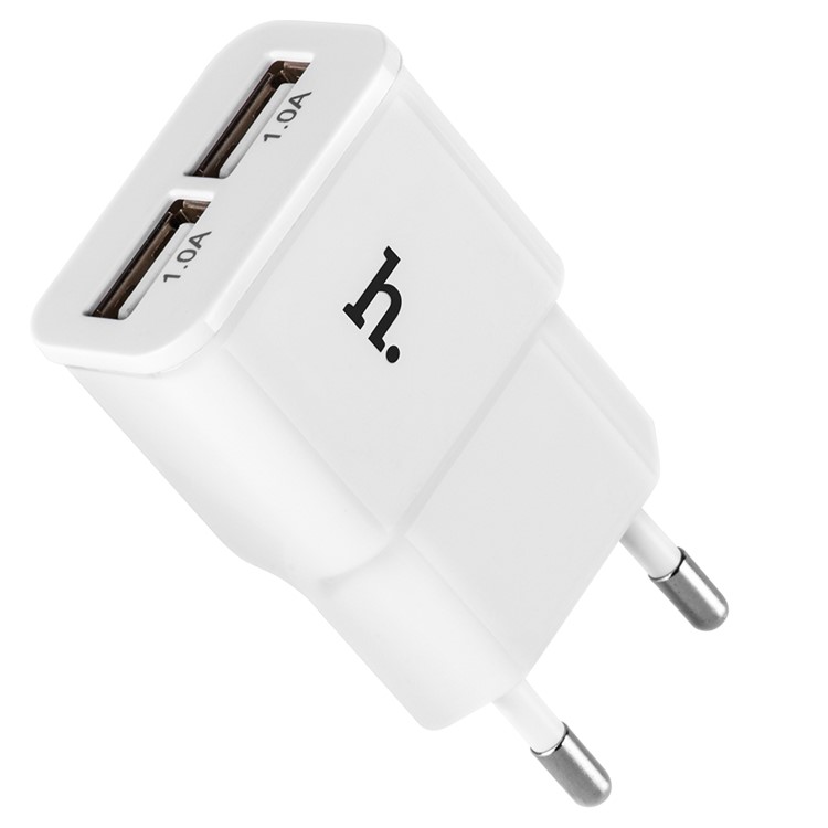 HOCO UH202 Dual USB Wall Charger Adapter EU Plug for iPhone iPad Samsung Sony-1