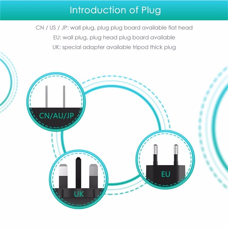 AUKEY PA-Y5 5-port 4 Micro USB Ports + 1 Type-C Port Wall Charger with Quick Charge 3.0 & AIPower - UK Plug-3