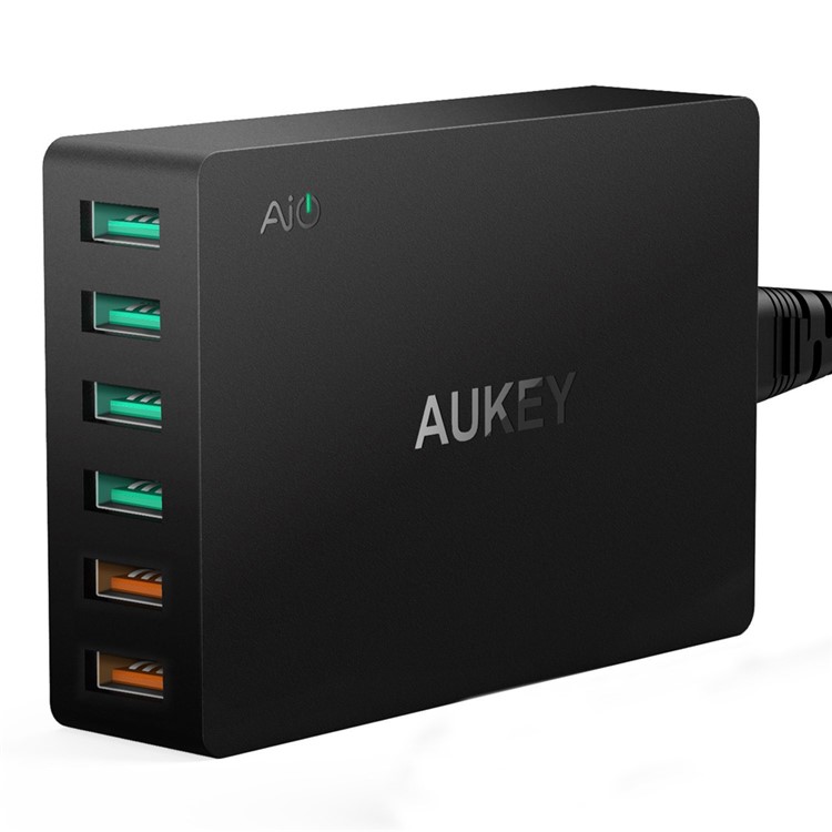 AUKEY 6-Port USB Wall Charger with Dual Quick Charge 3.0 Port (PA-T11) - EU Plug-3