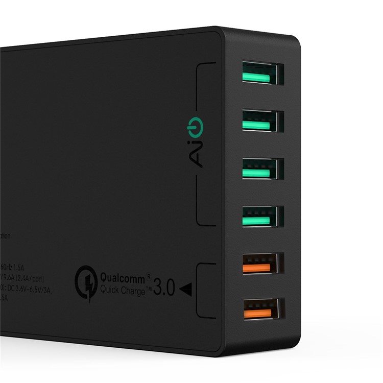 AUKEY 6-Port USB Wall Charger with Dual Quick Charge 3.0 Port (PA-T11) - EU Plug-4