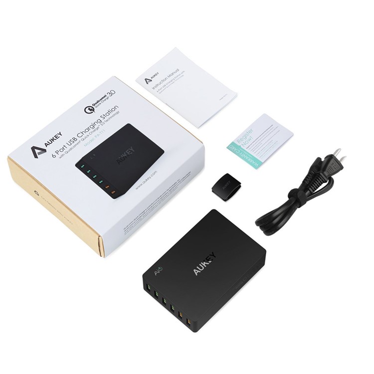 AUKEY 6-Port USB Wall Charger with Dual Quick Charge 3.0 Port (PA-T11) - EU Plug-9