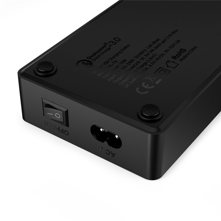 AUKEY 10-Port USB Wall Charger with Dual Quick Charge 3.0 Port (PA-T8) - US Plug-5