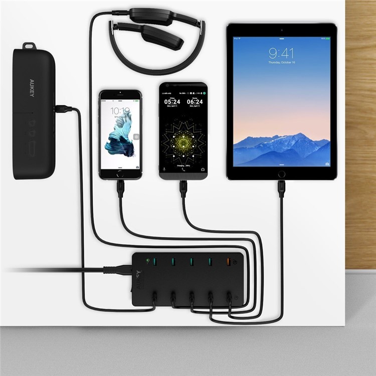 AUKEY 10-Port USB Wall Charger with Dual Quick Charge 3.0 Port (PA-T8) - US Plug-11