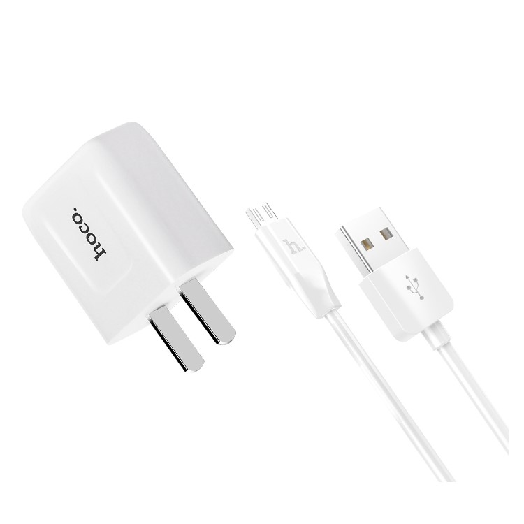 HOCO C2 Wall Charger Adapter with Micro USB Cable Kit for Samsung Huawei Sony-3