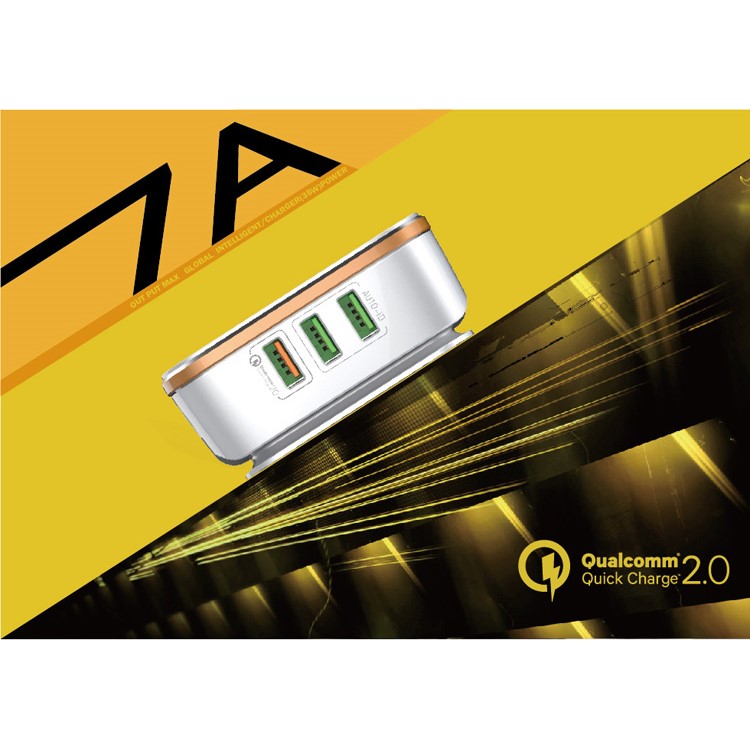 LDNIO A6704 6-port USB Quick Charge 2.0 Wall Charger CE ROHS for iPhone Samsung - EU Plug-5