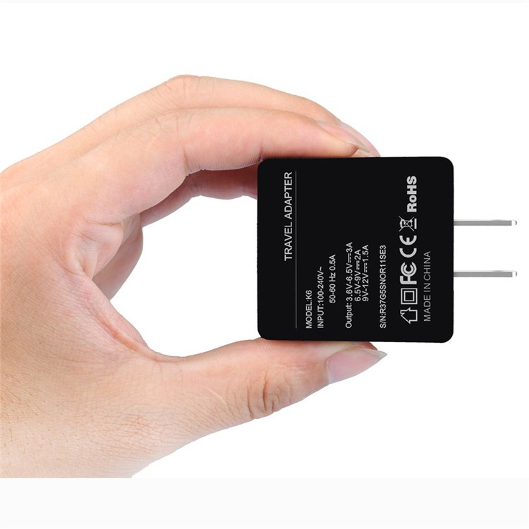 ITIAN K6 Quick Charge 3.0 Wall Charger + USB Type-C Cable Kit for Nintendo Switch/ Samsung Galaxy S8/S8 Plus - US Plug-4