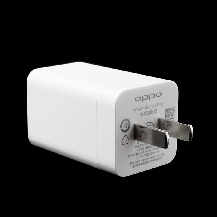 Oppo VOOC AK779 5V 4A Flash Charger Mini Wall Adapter for Oppo R9 / R7 - US Plug / White-2