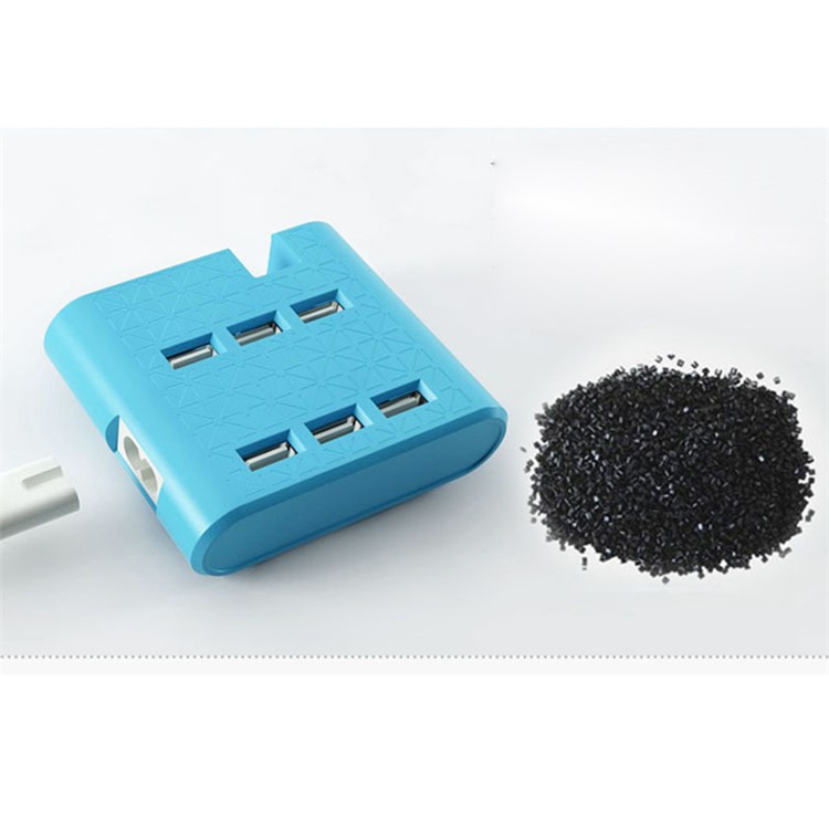 6 USB Ports Travel Home Wall Phone Tablet Holder Charger for iPhone iPad Samsung etc. - EU Plug / Blue-5