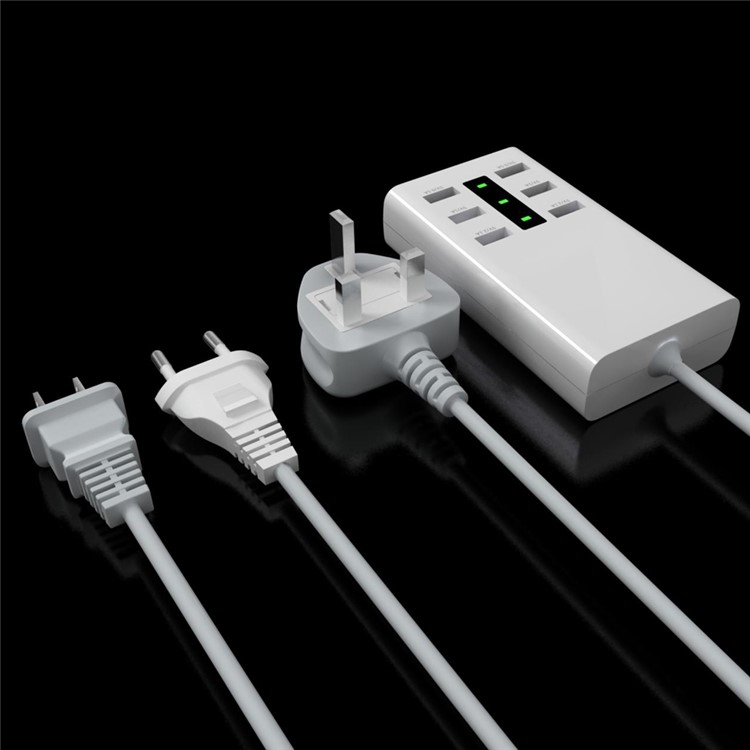 5V 7A 6-Port USB Desktop Wall Charger Travel Adapter (CE,RoHS) - UK Plug-4