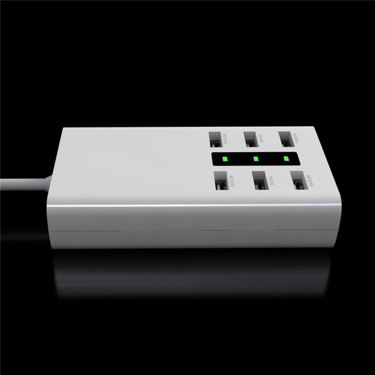 5V 7A 6-Port USB Desktop Wall Charger Travel Adapter (CE,RoHS) - UK Plug-7