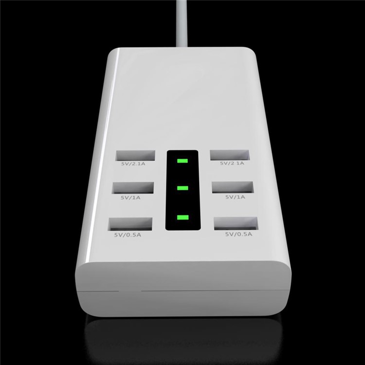 5V 7A 6-Port USB Desktop Wall Charger Travel Adapter (CE,RoHS) - UK Plug-8