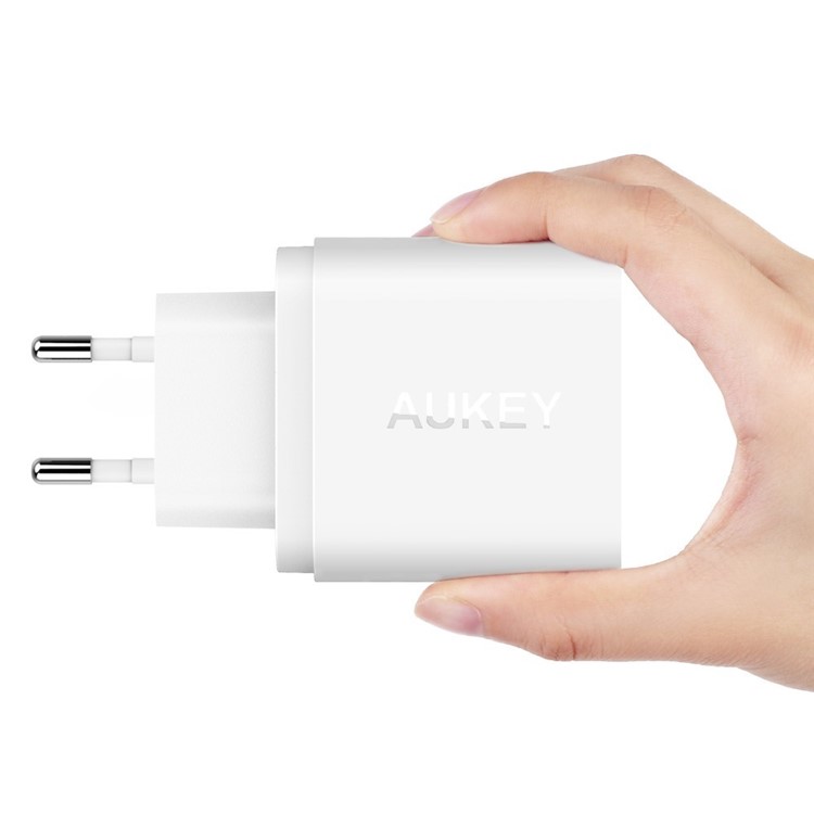 AUKEY PA-T12 Quick Charge 2.0 2-port USB Wall Charger Travel Charger - White / EU Plug-3