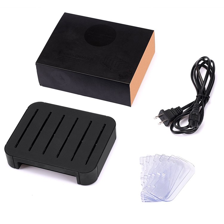 2.4A 5-Port USB Charging Station Dock for iPhone iPad Smartphone Tablet - Black / EU Plug-15