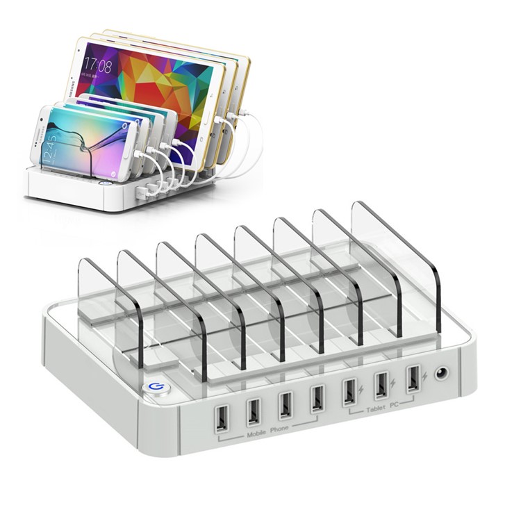 Purchased Hawk S760 7 Usb Ports Charging Station Dock Practical Desktop Stand Holder For Mobile Phones Tablets White Uk Plug