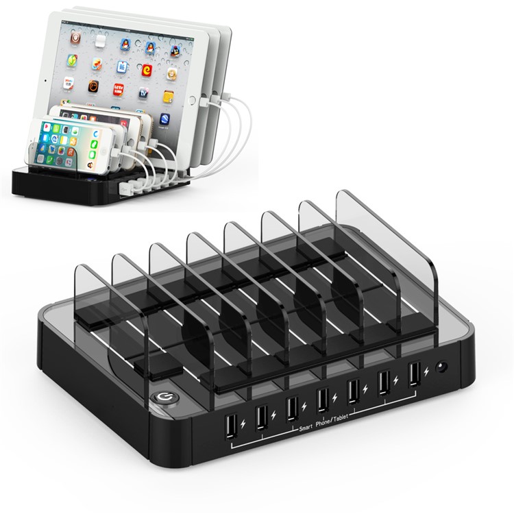 HAWK S780 7-Port USB Charging Station Dock for iPhone iPad Smartphone Tablet - Black / EU Plug-1