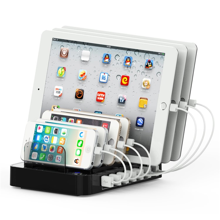 HAWK S780 7-Port USB Charging Station Dock for iPhone iPad Smartphone Tablet - Black / EU Plug-2