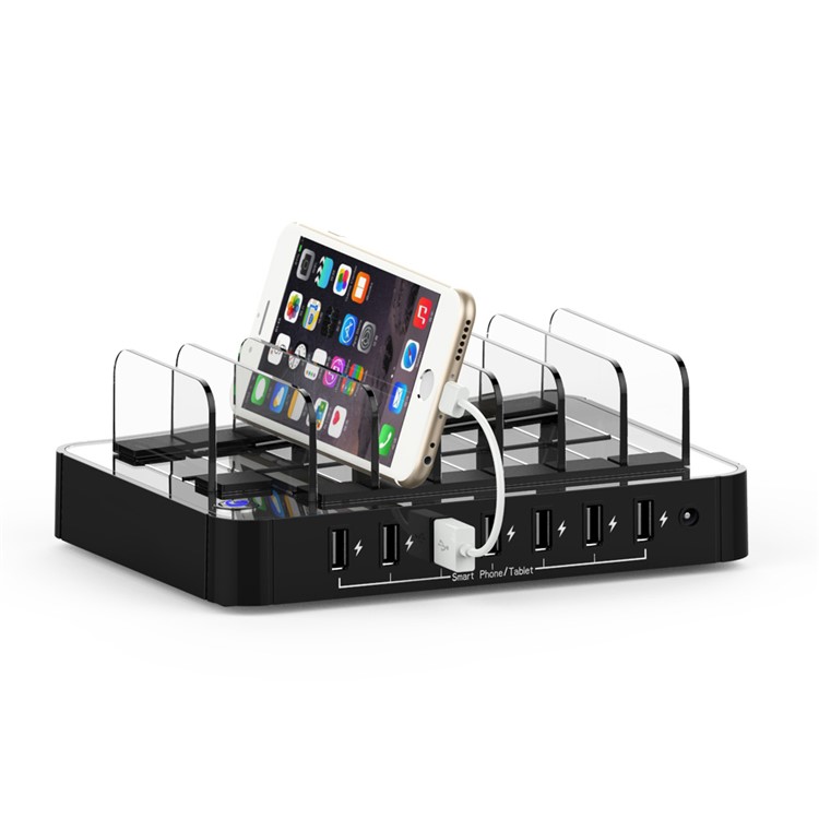 HAWK S780 7-Port USB Charging Station Dock for iPhone iPad Smartphone Tablet - Black / EU Plug-4