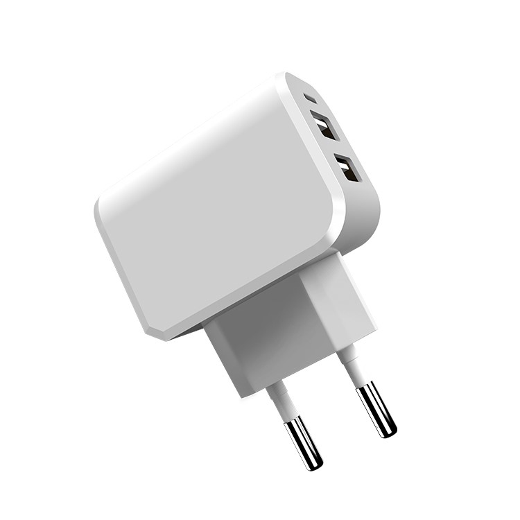 JOYROOM Mini Dual USB Fast Travel Charger for iPhone iPad Samsung (L-M209) - White / EU Plug-1