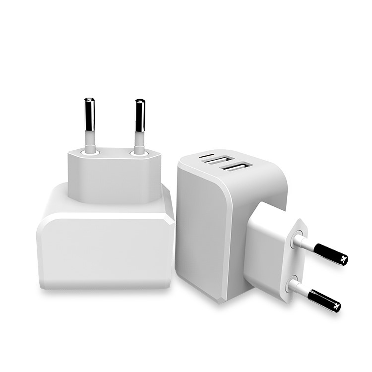 JOYROOM Mini Dual USB Fast Travel Charger for iPhone iPad Samsung (L-M209) - White / EU Plug-5