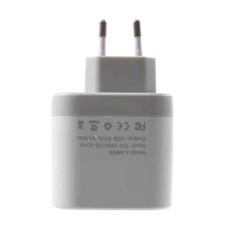 JOYROOM 4-Port 4.5A USB Fast Travel Charger for Cellphone Tablet (L-M405) - White / EU Plug-2