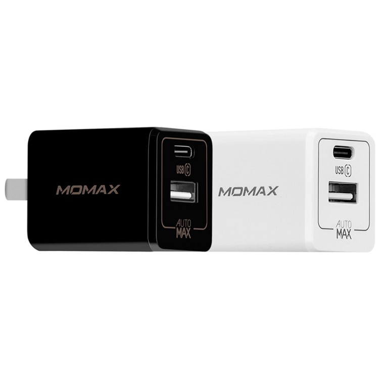 MOMAX Mini 3.4A Type-C + USB Home Travel Charger (CE/RoHS/FCC) - US Plug / White-10
