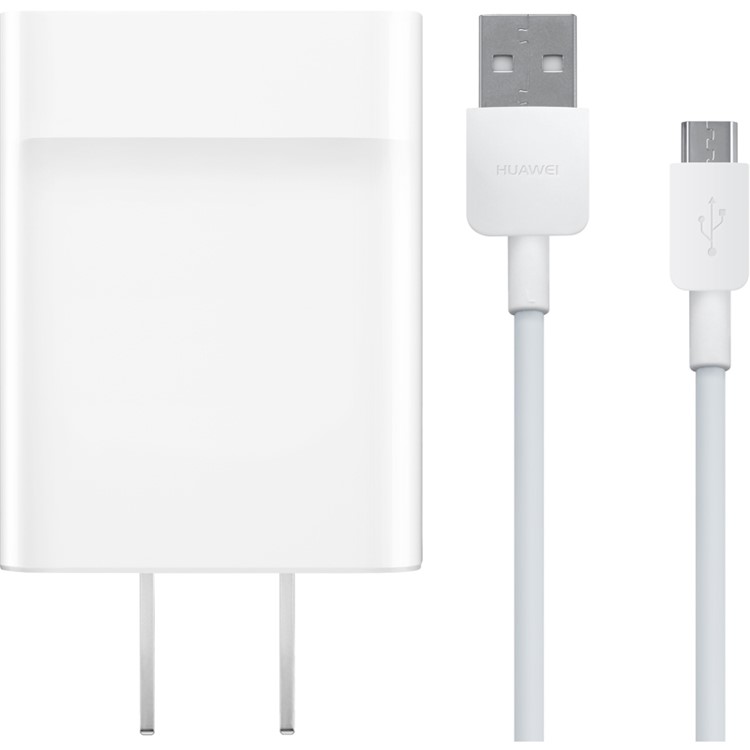 OEM HUAWEI Quick Charge 2.0 USB Travel Charger Adapter 18W 9V 2A + 1M Micro USB Cable - White / US Plug-2