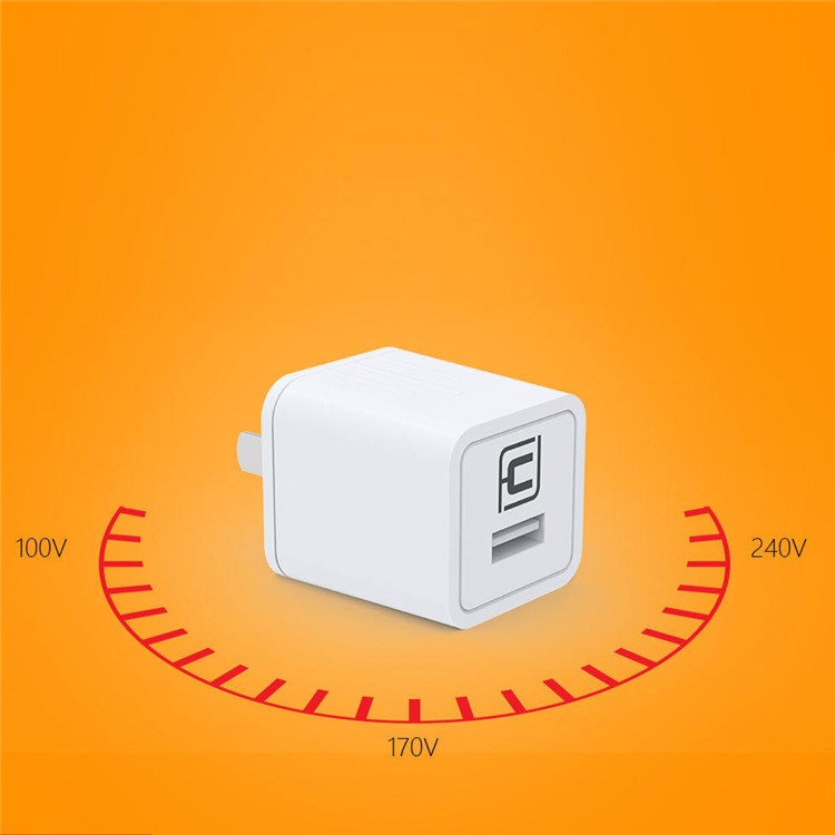 CAFELE Portable 1A USB Wall Travel Charger for iPhone Samsung Smartphone - White / CN Plug-2