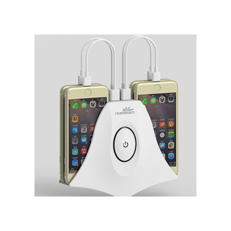 NAMISEN NS-C525 2-in-1 4 Slots Smartphone Holder + 4 Ports USB Wall Charger with 2 Type-C Cables - White / US Plug-2