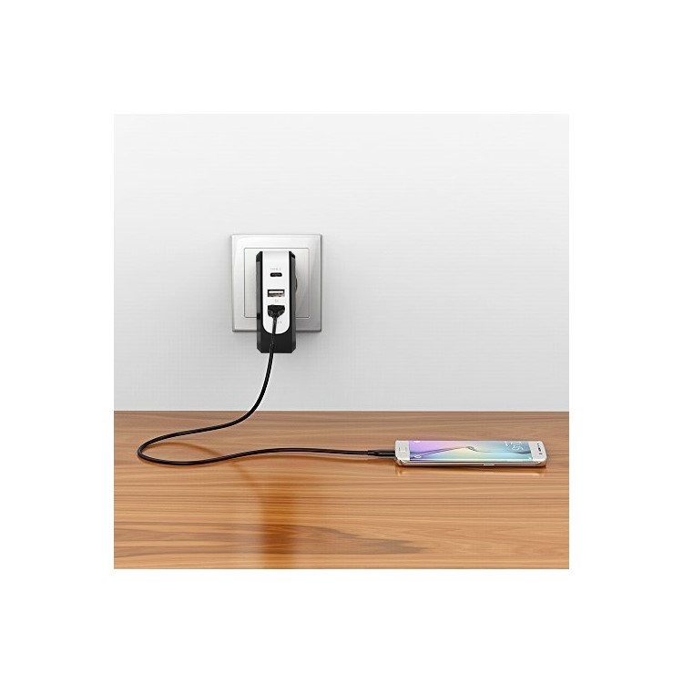 SEENDA 43W 3-Port USB Wall Charger with Quick Charge 3.0 & Type-C USB port (ICH-24C ) - US Plug-10