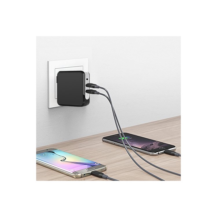 SEENDA 43W 3-Port USB Wall Charger with Quick Charge 3.0 & Type-C USB port (ICH-24C ) - US Plug-11