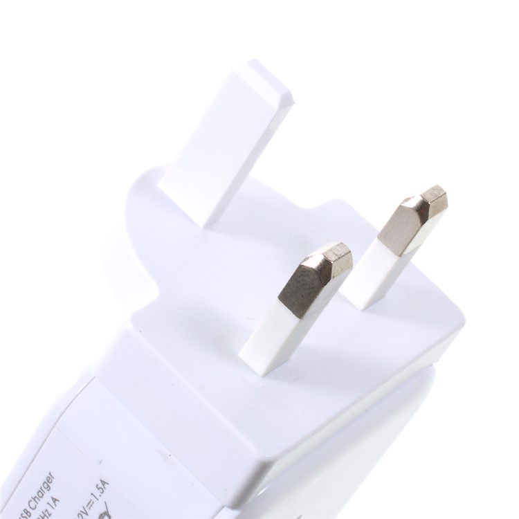 VORSON VT-004 30W 4.8A QC 3.0 Quick Charge 2 USB Home Charger (CE/FCC/RoHS) - White / UK Plug-4