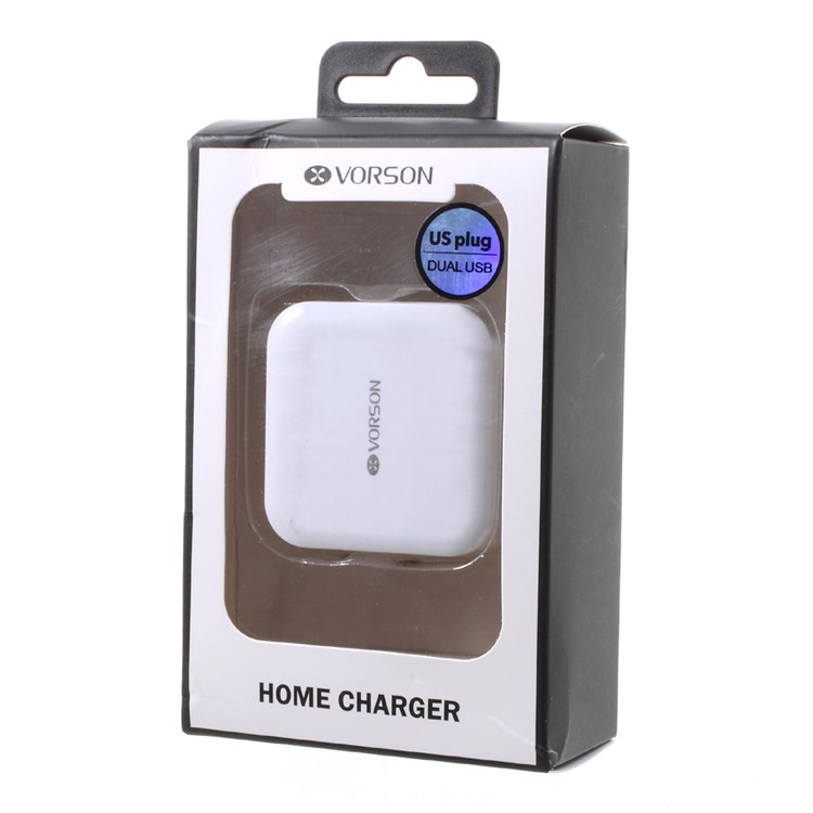 VORSON 30W Dual-port USB Travel Charger Support QC3.0 (CE/FCC/RoHS) - White / EU Plug-6
