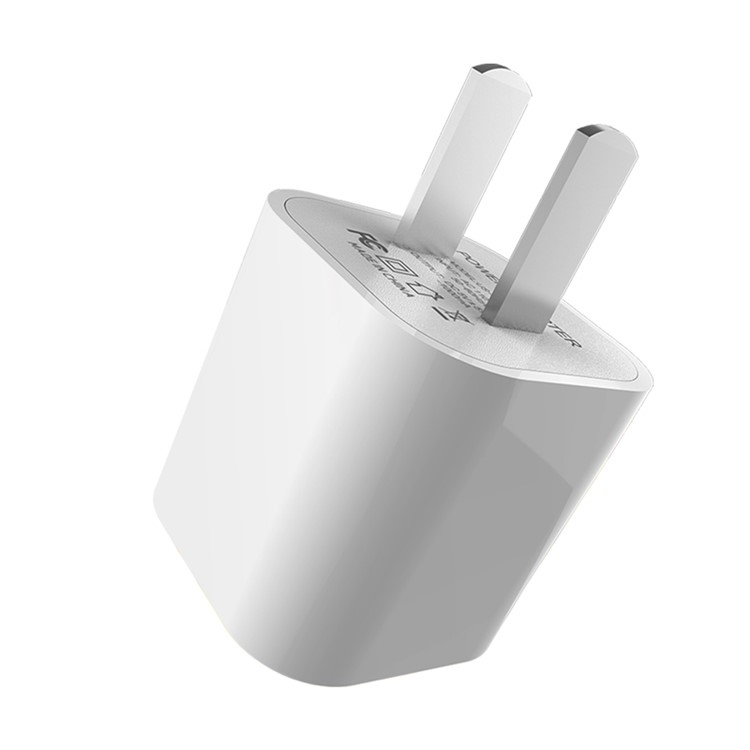 USAMS 1A USB AC Power Adapter Wall Travel Charger for iPhone Samsung - White / ECN Standard (US-CC018)-2